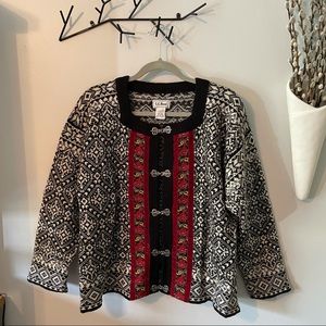 🌟LL Bean Wool Nordic Cardigan Size L